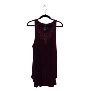 American Eagle Outfitters Soft and Sexy Dark Maroon/Purple Tank Size Medium